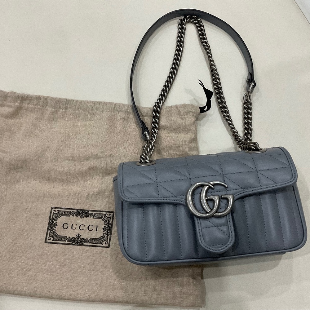Gucci mini marmont bag in grey